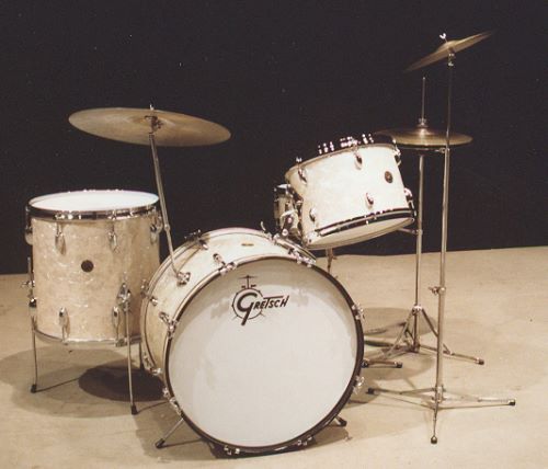 David Clive - Vintage Drum Rentals - 1950s Gretsch White Marine Pearl