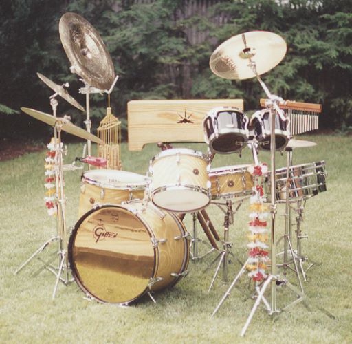 David Clive - Vintage Drum Rentals - 1960s Gretsch Gold Satin Flame